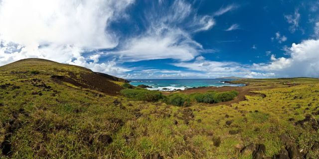 This is Ovahe Beach, one of the few beach that are available in Rapa Nui