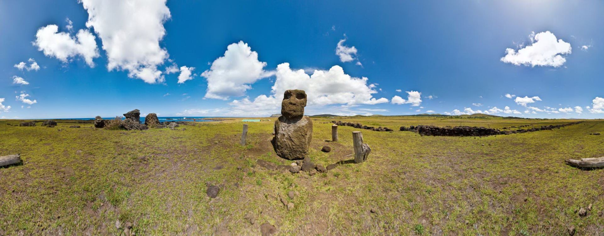 Hanga Te'E Moai Alone