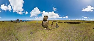 Hanga Te'E Moai Alone