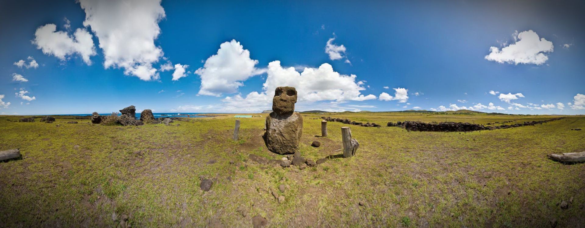 Hanga Te'E Moai Alone