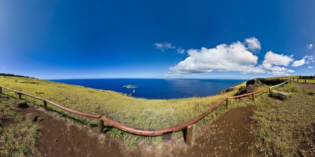 Orongo is a stone village and ceremonial center at the southwestern tip of Rapa Nui. Until the mid-nineteenth century  Orongo was the center of the birdman cult, which hosted an annual race to bring the first manutara (sooty tern) egg from the islet of Motu Nui to Orongo. The site has numerous petroglyphs, mainly of tangata manu (birdmen). The motus (small islands) are Motu Iti and Motu Nui.
