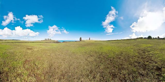 The Tahai Ceremonial Complex is an archaeological site on Rapa Nui. Tahai comprises three principal ahu from north to south: Ko Te Riku (with restored eyes), Tahai, and Vai Ure.