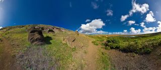 Inside Rano Raraku : The Moai Quarry